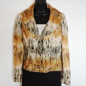 V Cristina Women’s Jacket Size Small Shawl Collar Antique-Inspired Clasps